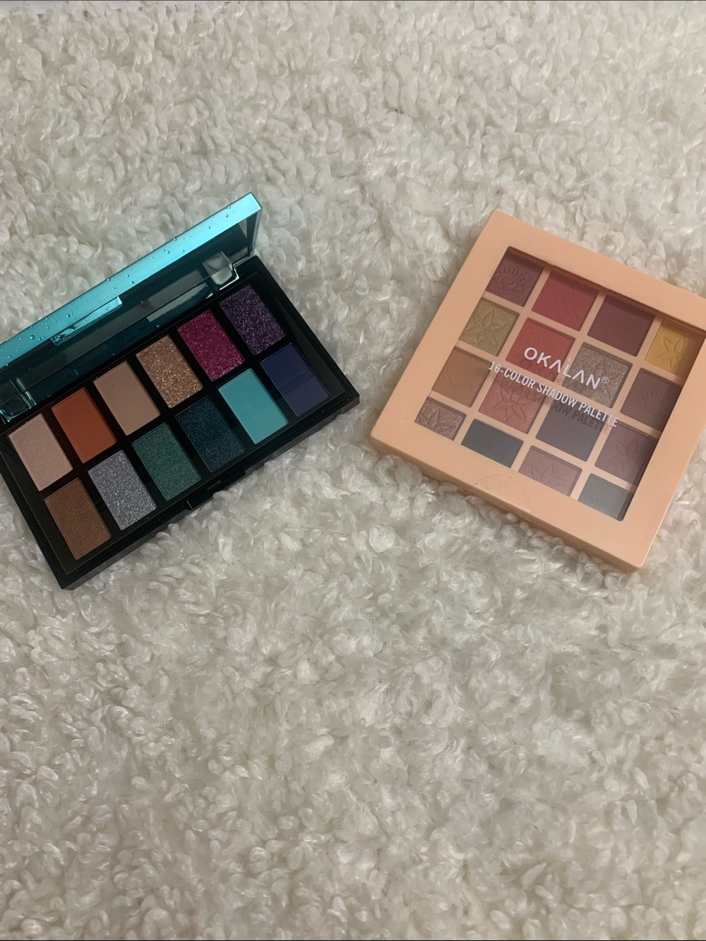 Okalan & Kleancolor Raindrop Eyeshadow Palette - Peach Neutral & Assorted Shades